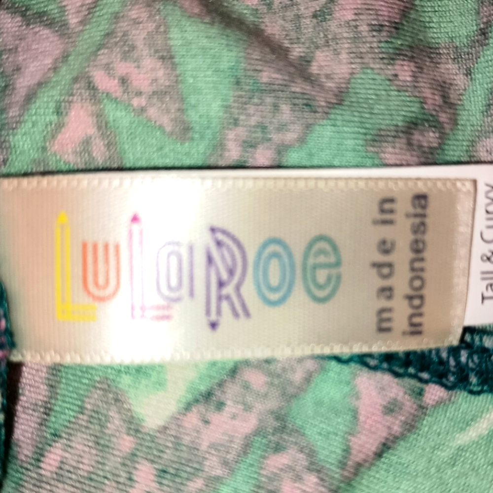 LuLaRoe leggings - Pinks and‎ Greens SKUW224 - Picture 4 of 8